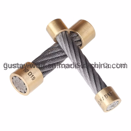 F619 S-Sfc 1770n/mm2 D6 B 亜鉛メッキファイバーコア付きエレベーターロープ